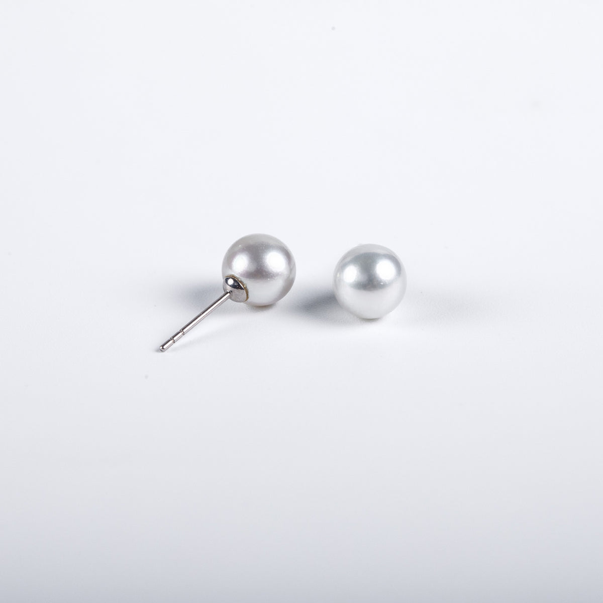 [SH23]18K金akoya珍珠耳釘7-7.5mm 80018