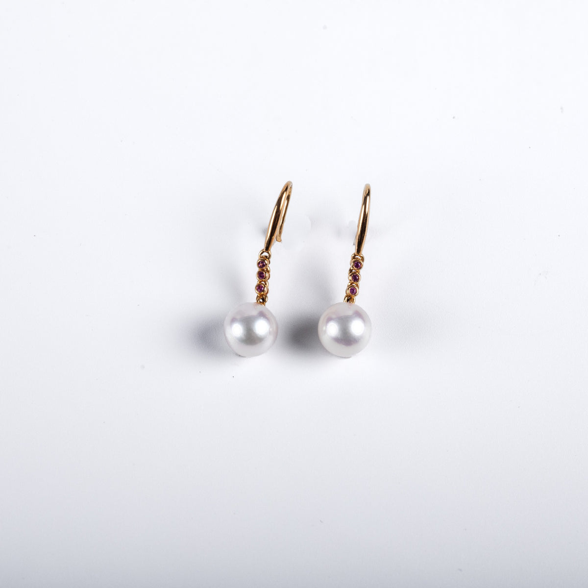 [SH33]18K金Akoya珍珠耳飾8-8.5mm 80033