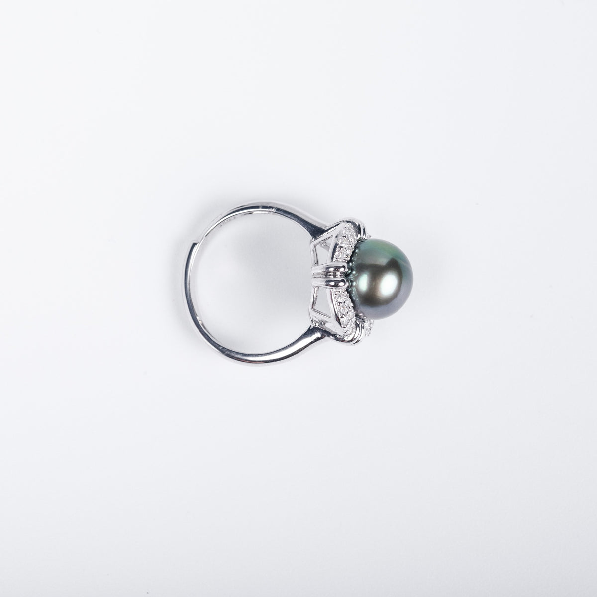 [SH70]18K金大溪地黑珍珠耳飾8.5mm 80036