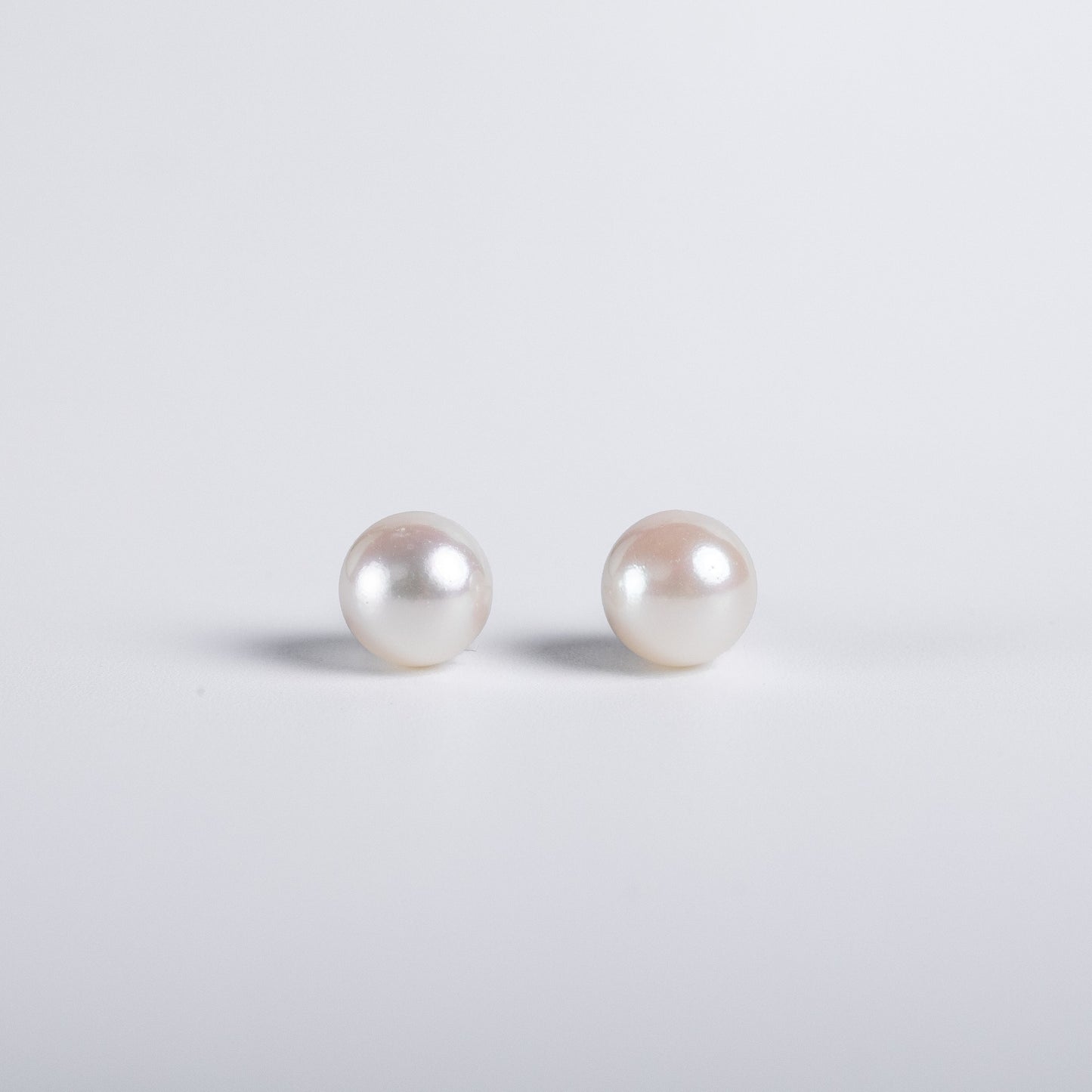 [SH19]18K金akoya珍珠耳釘7.5-8mm 80110