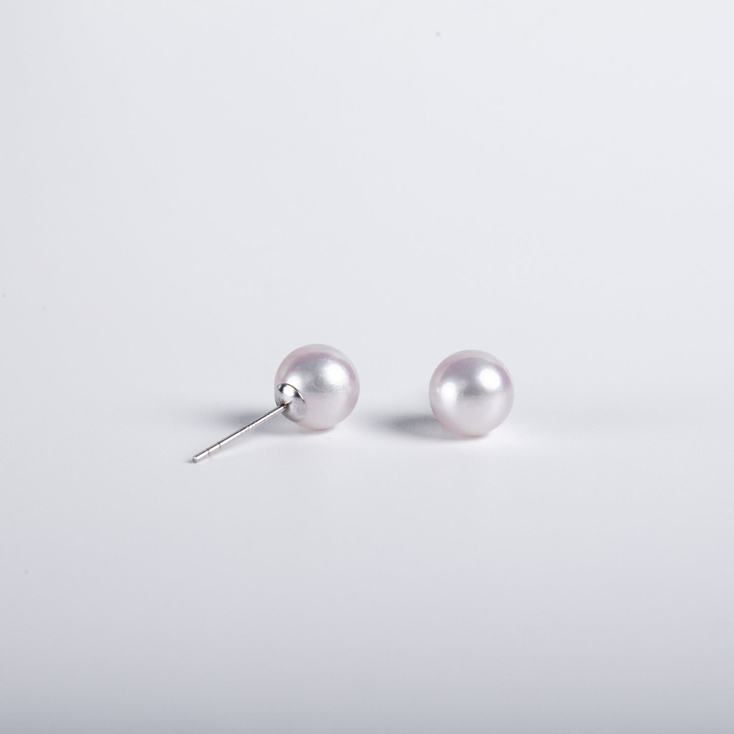 [SH25]18K金akoya珍珠耳釘7-7.5mm 80116