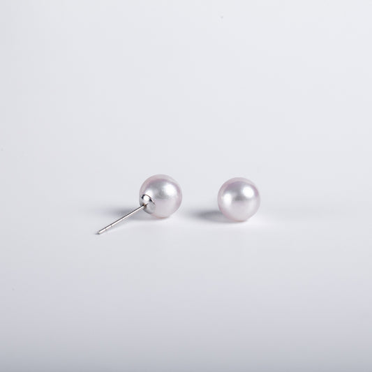 [SH25]18K金akoya珍珠耳釘7-7.5mm 80116