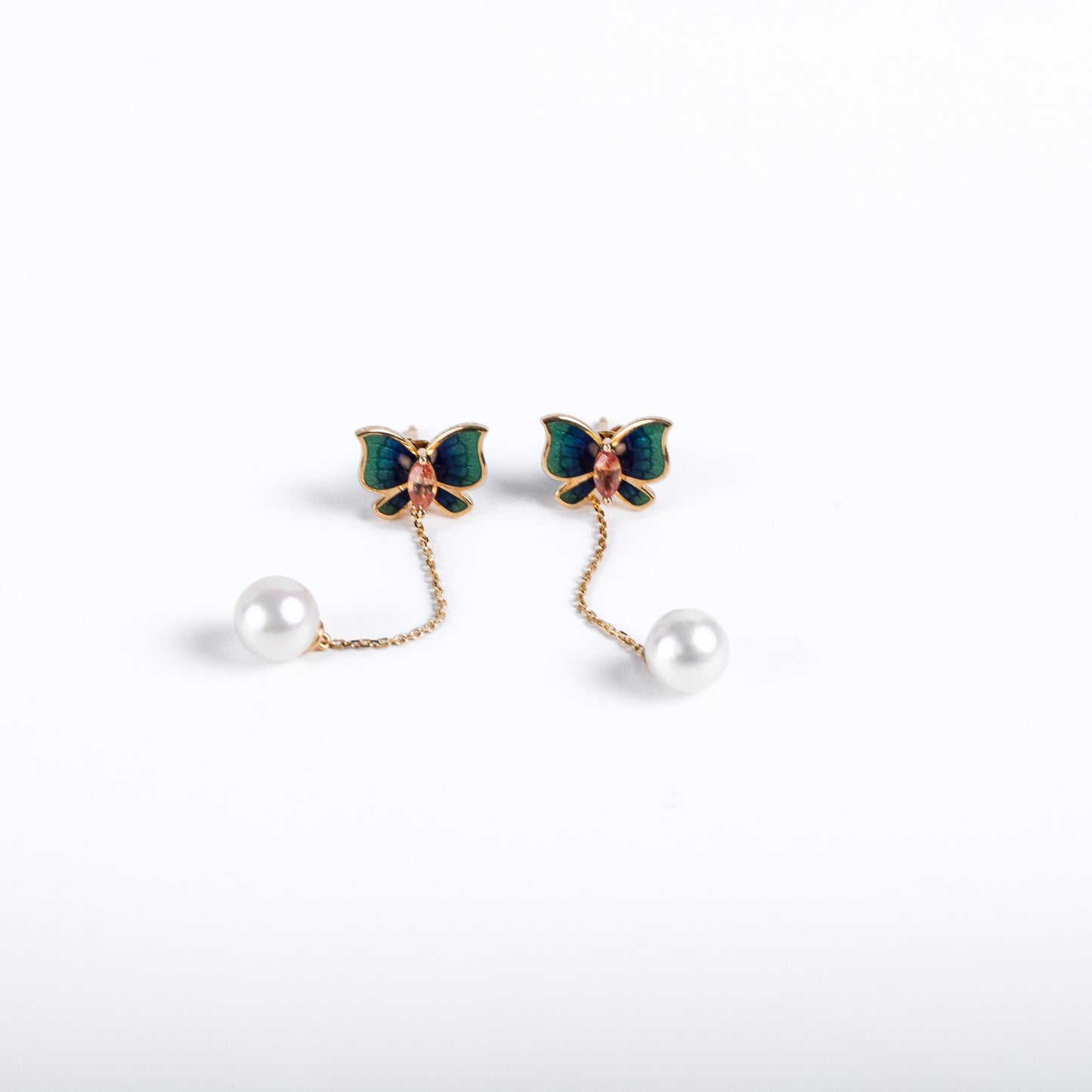 [SH25]18K金akoya珍珠耳釘7-7.5mm EDG80116